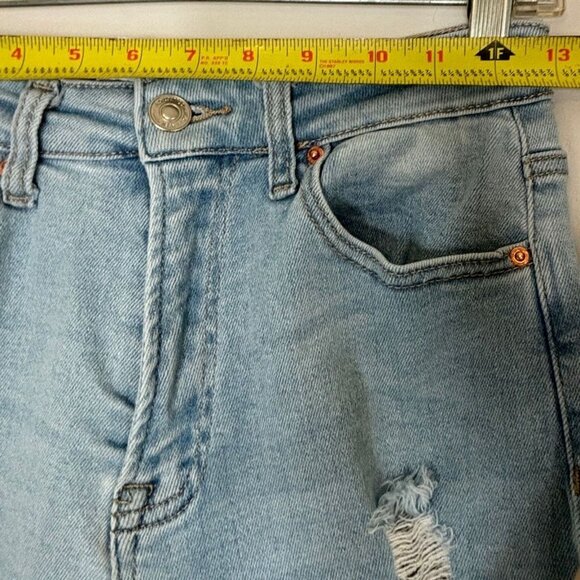 Wax Jeans Mom Light Wash Distressed Sz 5 Sz 27 - Picture 9 of 10